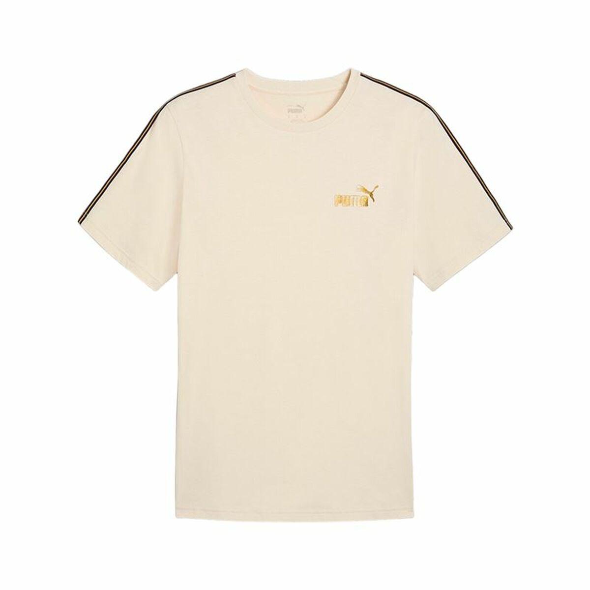Puma Ess Tape Minimal Gold T-shirt til mænd - Beige, str. L