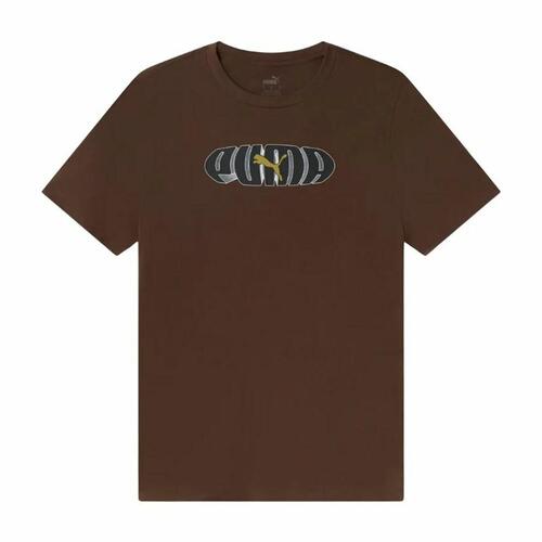 Kortærmet T-shirt til Mænd Puma Brun XL