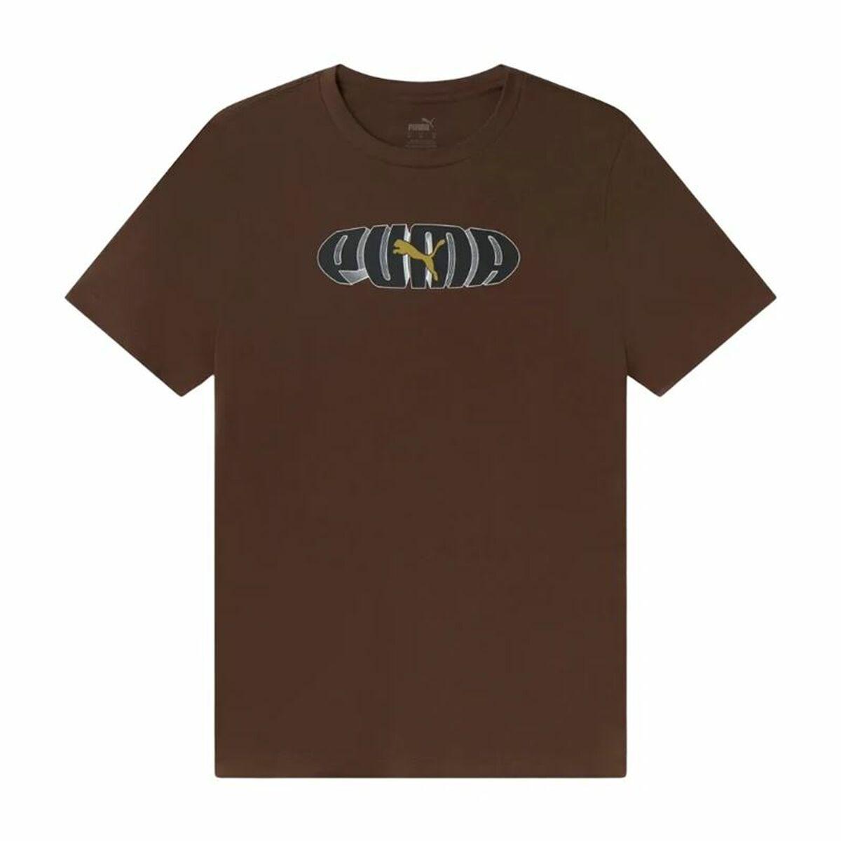 Kortærmet T-shirt til Mænd Puma Brun XL