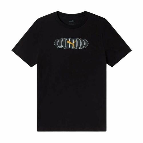 Kortærmet T-shirt til Mænd Puma Ess+ Graphic Sort M