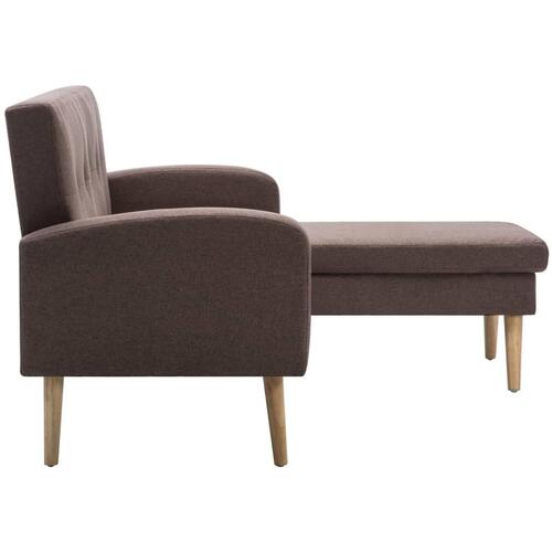 Chaiselong sofa stofbeklædning 186 x 136 x 79 cm brun