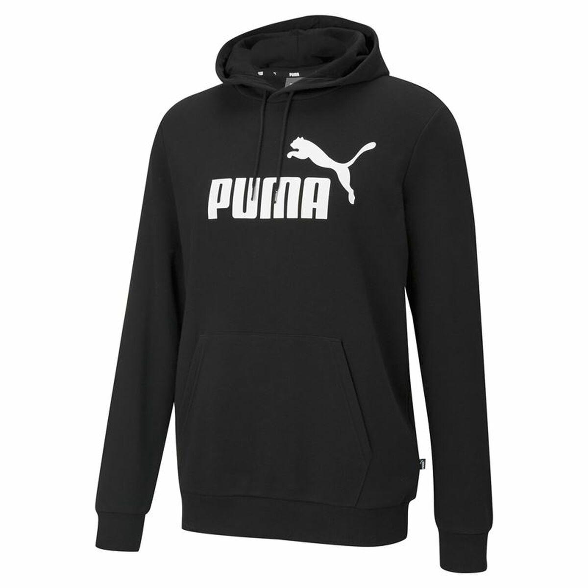Hættetrøje til Mænd Puma Essentials Big Logo Sort XL