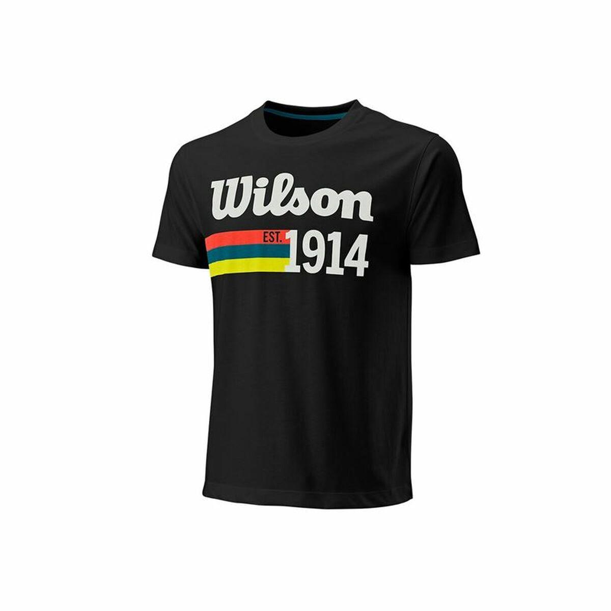 Wilson herre T-shirt Script 14, kortærmet, sort - S