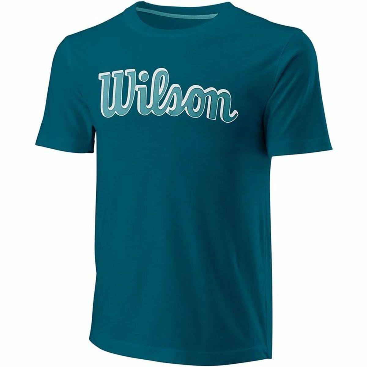 Wilson kortærmet T-shirt til mænd - blå, str. S