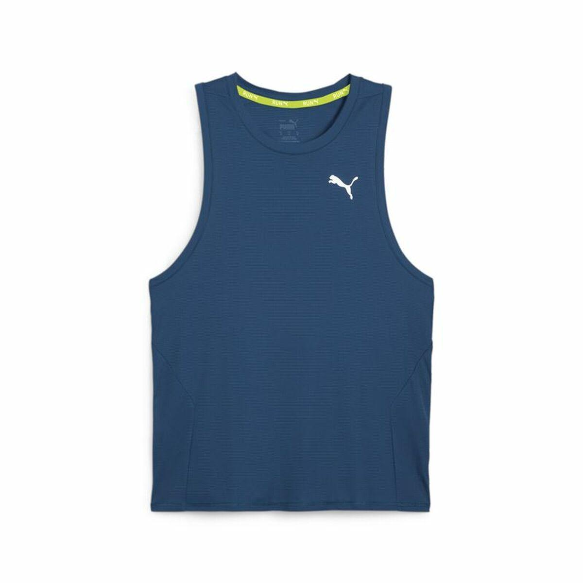 T-shirt til Mænd uden Ærmer Puma Run Favorite Blå S