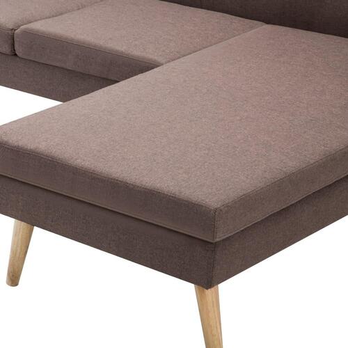 Chaiselong sofa stofbeklædning 186 x 136 x 79 cm brun