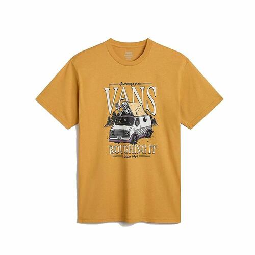 Kortærmet T-shirt til Mænd Vans Roughin It Ss Crew Mørk orange M