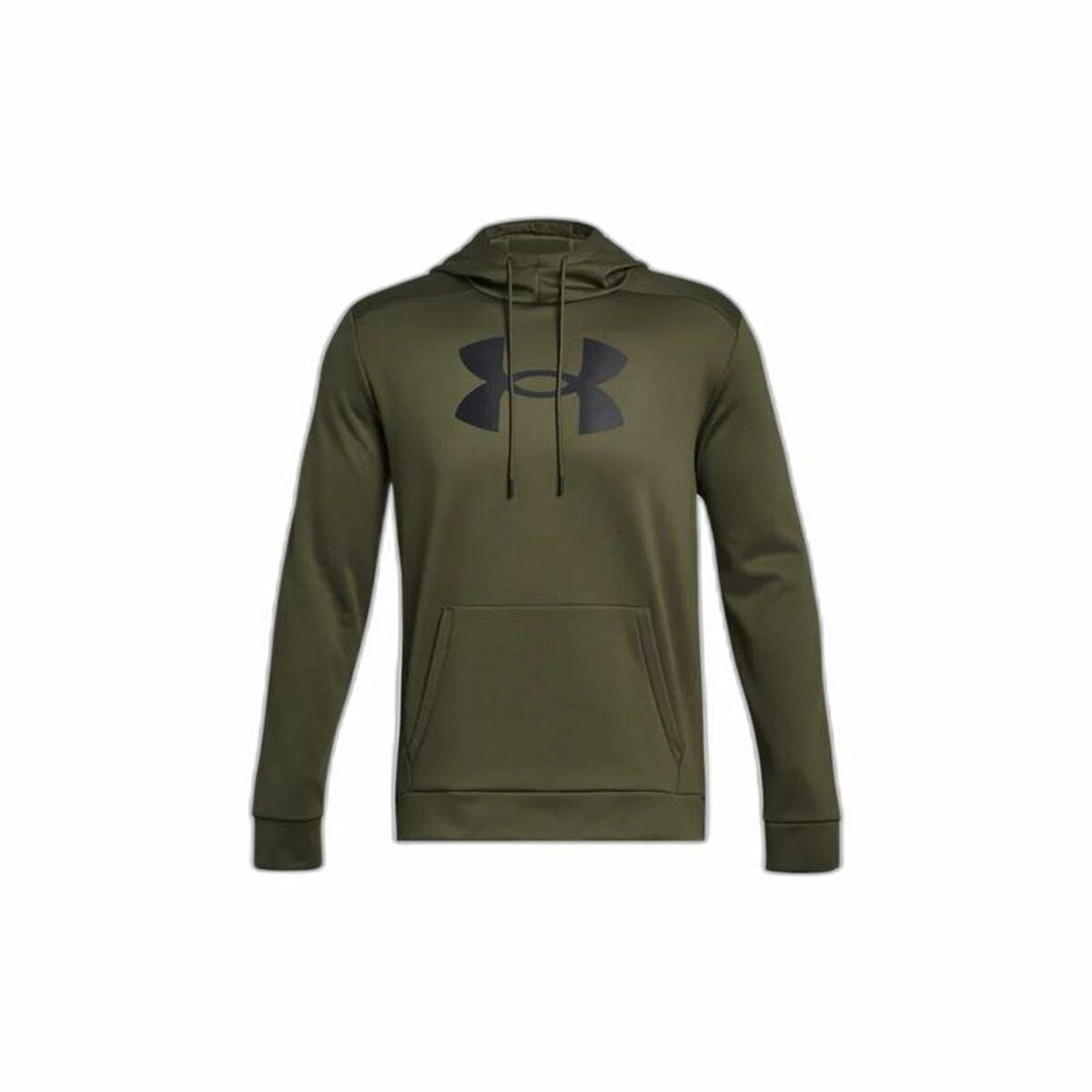 Hættetrøje til Mænd Under Armour Fleece Big Logo Oliven S