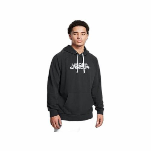 Hættetrøje til Mænd Under Armour Rival Flc Txtr Sort XL