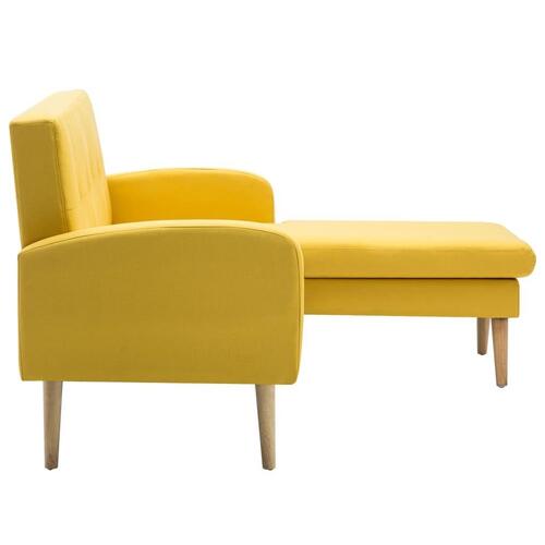 Chaiselong sofa stofbetræk 186 x 136 x 79 cm gul