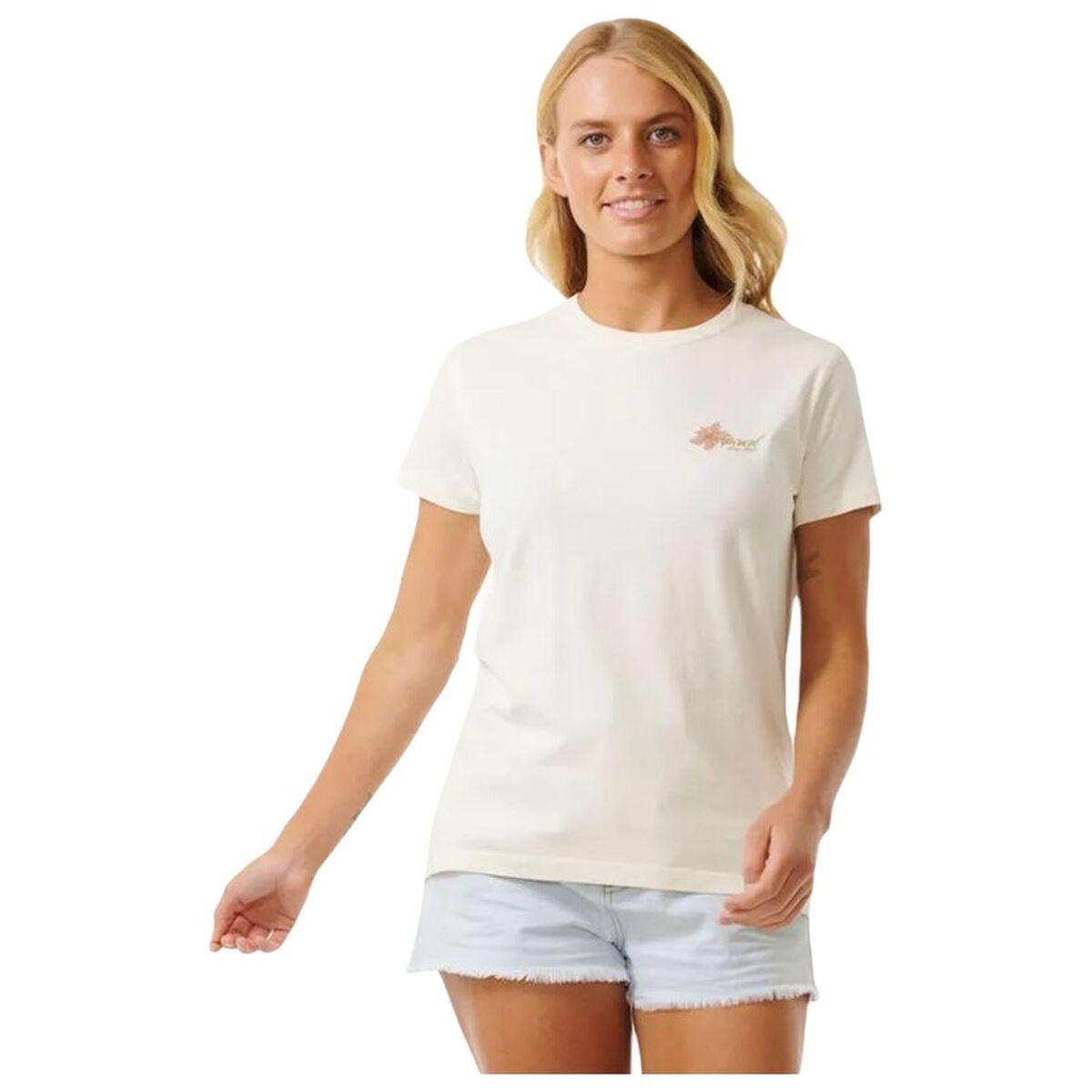 Rip Curl Wild Bloom kortærmet T-shirt til kvinder - Hvid (XS)