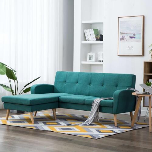 Chaiselong sofa stofbetræk 186 x 136 x 79 cm grøn