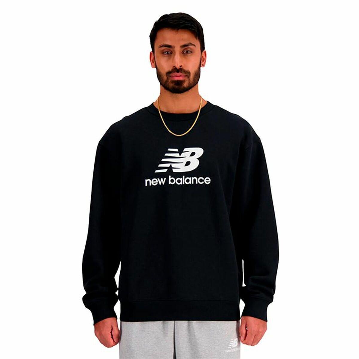 New Balance Sport Essentials fleece sweatshirt uden hætte - sort, XL