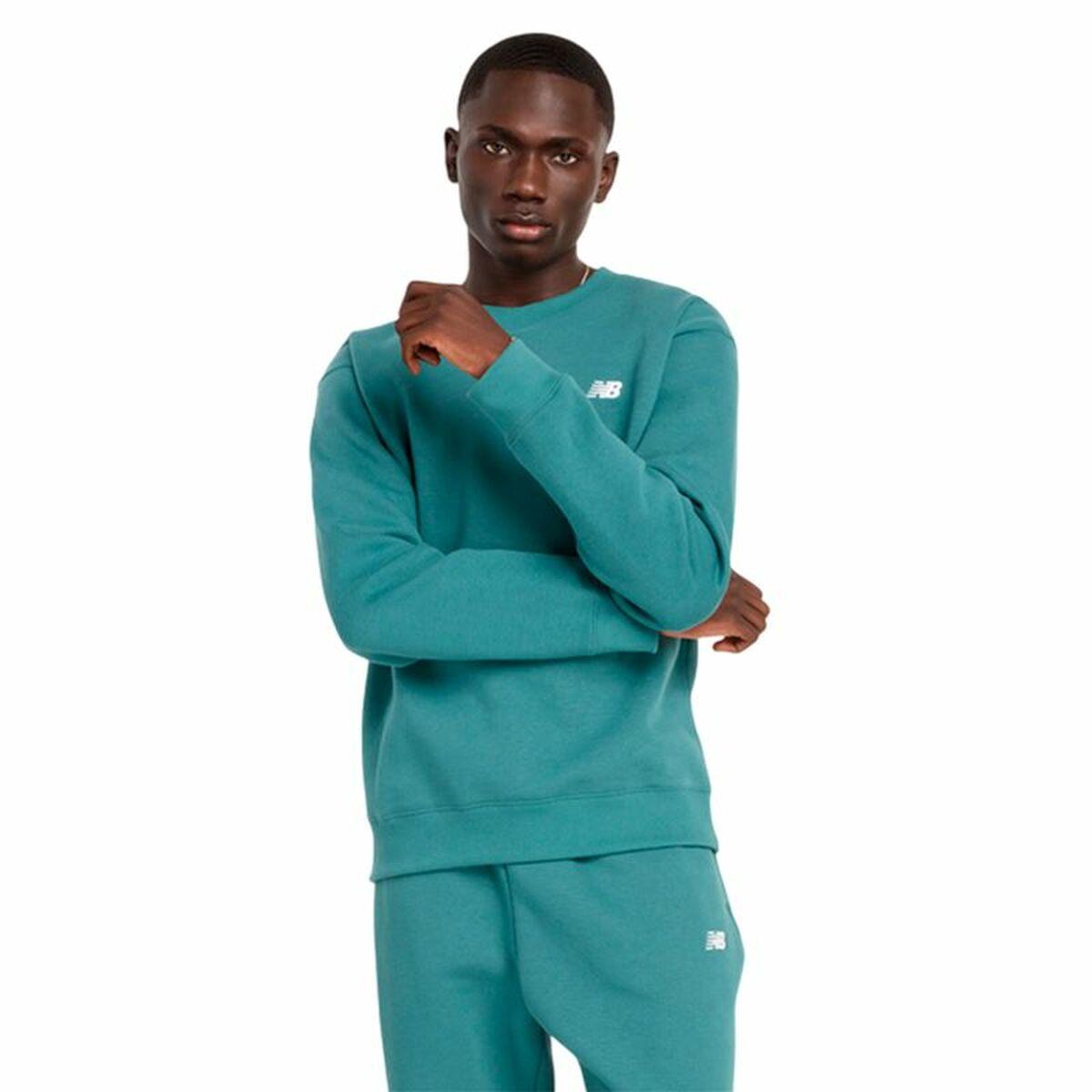 New Balance Sport Essentials herre sweatshirt uden hætte - Fleece, Vand, L