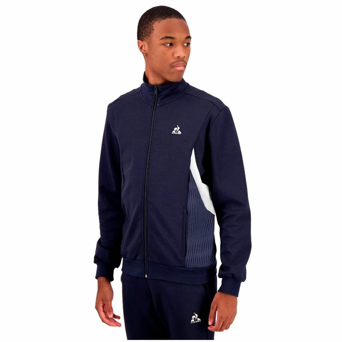 Le coq sportif Heritage FZ Sweat N°1 herre sweatshirt - mørkeblå (S)