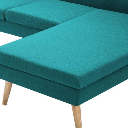 Chaiselong sofa stofbetræk 186 x 136 x 79 cm grøn