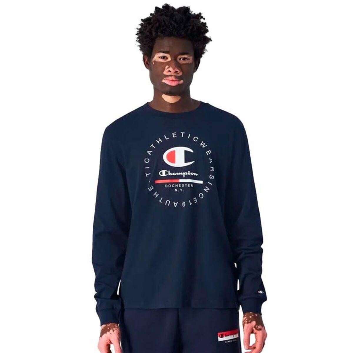 Champion langærmet T-shirt til mænd - S, navy