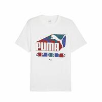 Kortærmet T-shirt til Mænd Puma Hvid S