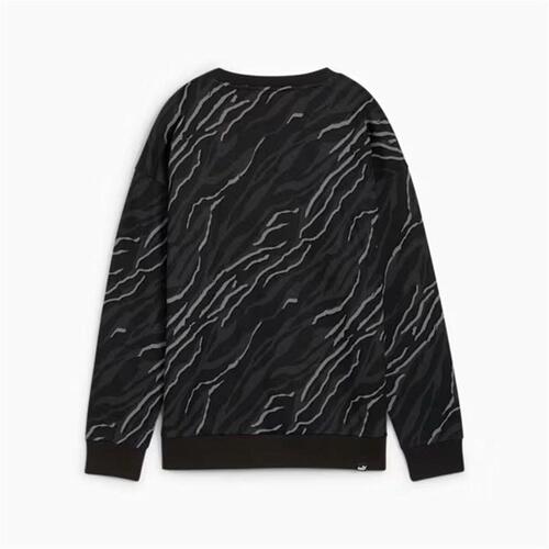 Sweaters uden Hætte til Kvinder Puma Essentials+ Animal Aop Crew Fl Mujer Sort XL
