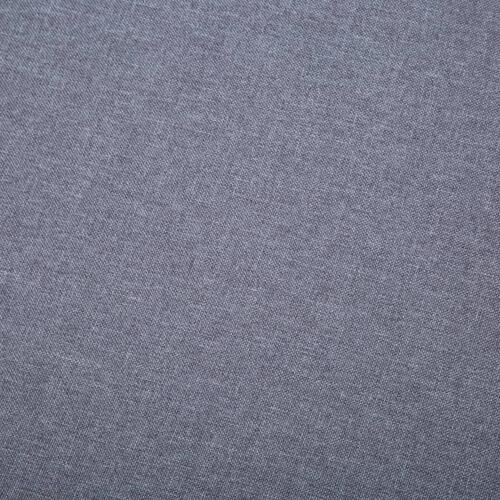 Chaiselong sofa i stofbetræk 186 x 136 x 79 cm lysegrå