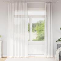 Voile-gardiner med løkker 2 stk. 140x245 cm hvid