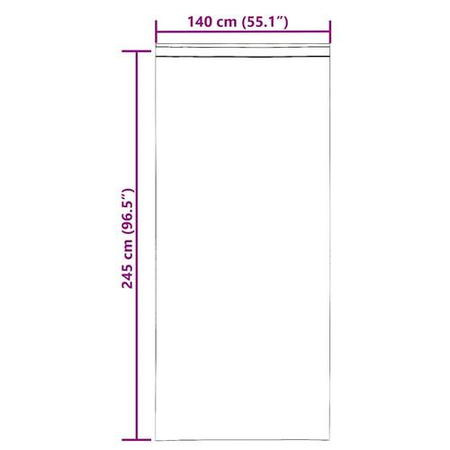 Voile-gardiner med løkker 2 stk. 140x245 cm gul