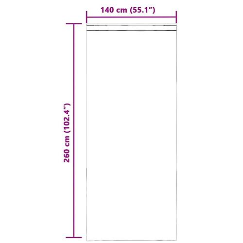 Voile-gardiner med løkker 2 stk. 140x260 cm turkis