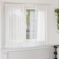 Voile-gardiner med løkker 2 stk. 140x175 cm hvid