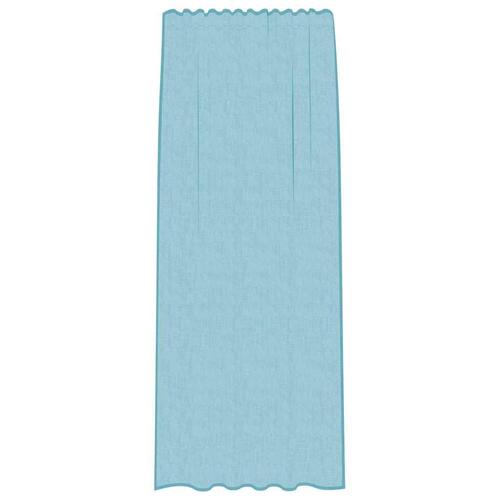 Voile-gardiner med løkker 2 stk. 140x225 cm turkis