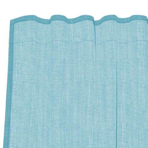 Voile-gardiner med løkker 2 stk. 140x225 cm turkis