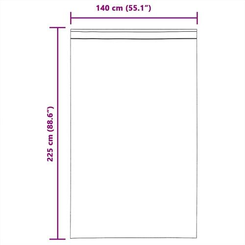 Voile-gardiner med løkker 2 stk. 140x225 cm turkis