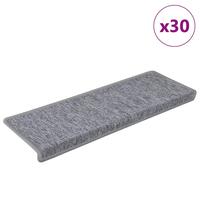 Trappemåtter 30 stk. 65x21x4 cm hvid og grå