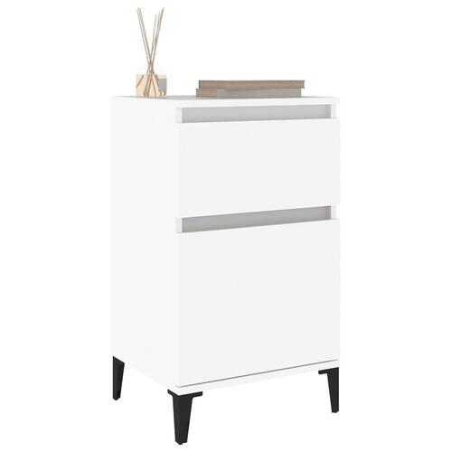 Sengeborde 2 stk. 40x35x70 cm hvid (OUTLET B)