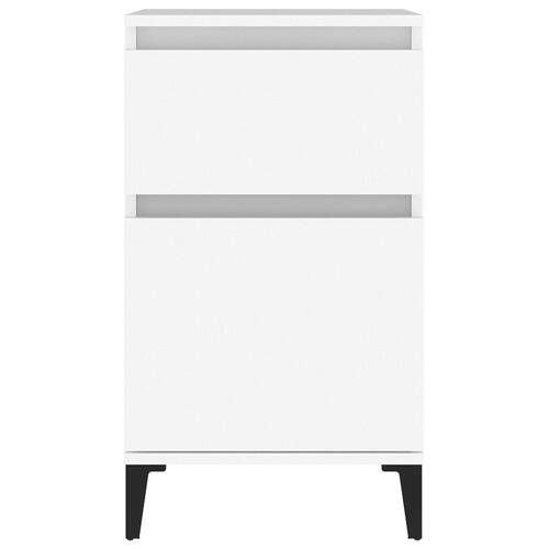 Sengeborde 2 stk. 40x35x70 cm hvid (OUTLET B)