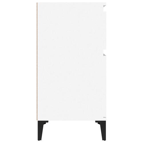 Sengeborde 2 stk. 40x35x70 cm hvid (OUTLET B)