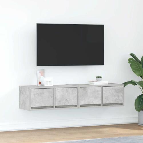 Tv-borde 2 stk. 60x31x25,5 cm konstrueret træ betongrå