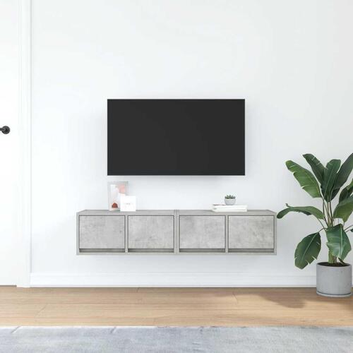 Tv-borde 2 stk. 60x31x25,5 cm konstrueret træ betongrå