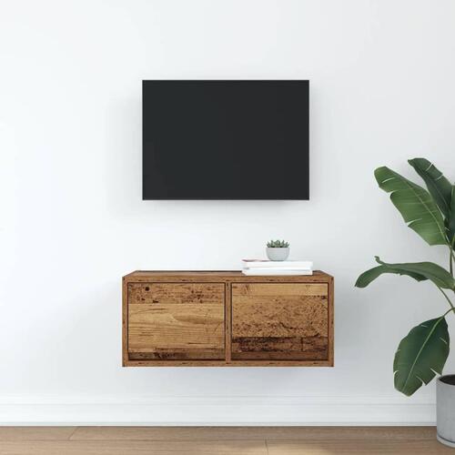 Tv-bord 60x31x25,5 cm konstrueret træ antikt trælook