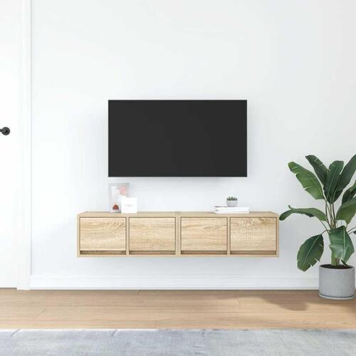 Tv-borde 2 stk. 60x31x25,5 cm konstrueret træ sonoma-eg