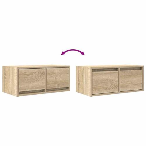 Tv-borde 2 stk. 60x31x25,5 cm konstrueret træ sonoma-eg