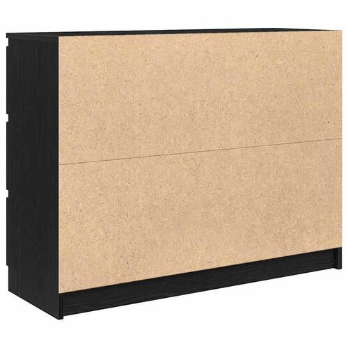 Skænk 100x35x76 cm konstrueret træ sort egetræsfarve