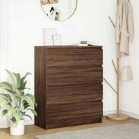 Skænk 80x35x99 cm konstrueret træ brun egetræsfarve