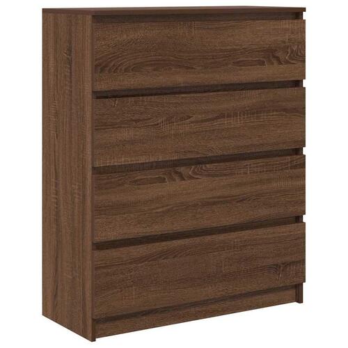 Skænk 80x35x99 cm konstrueret træ brun egetræsfarve