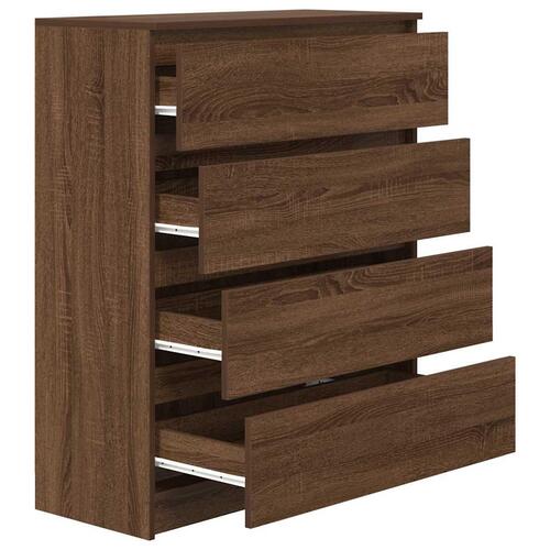 Skænk 80x35x99 cm konstrueret træ brun egetræsfarve