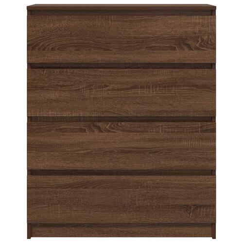Skænk 80x35x99 cm konstrueret træ brun egetræsfarve