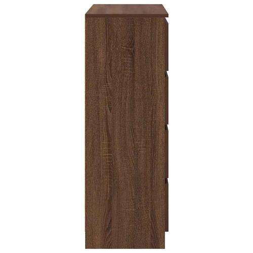 Skænk 80x35x99 cm konstrueret træ brun egetræsfarve