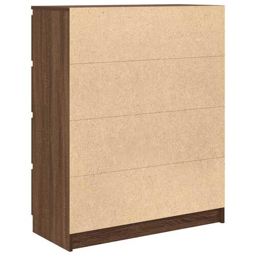 Skænk 80x35x99 cm konstrueret træ brun egetræsfarve