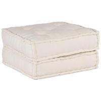 Modulpuf stof 70x70x36 cremefarvet