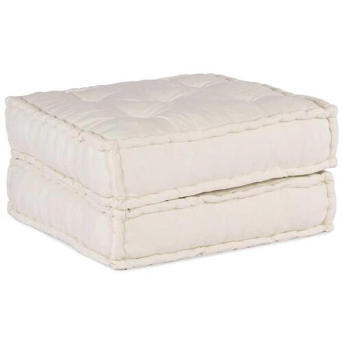 Modulpuf stof 70x70x36 cremefarvet