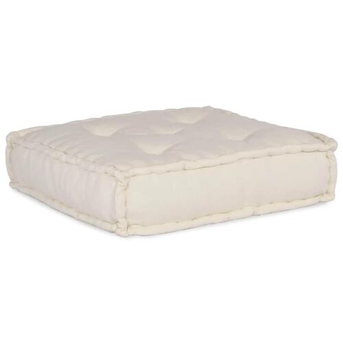 Modulpuf stof 70x70x36 cremefarvet
